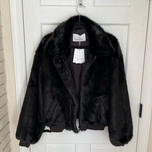 NWT The Frankie Shop Pam Faux Fur Bomber
